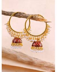 Buy Online Royal Bling Earring Jewelry Crunchy Fashion  Layered Oxidised Black Stone& Pearl Earrings RAE2266 Drops & Danglers RAE2266