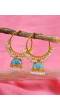 Beautiful Hoop Meenakri Blue Earrings RAE1359