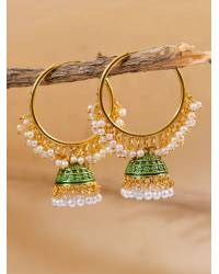 Buy Online Royal Bling Earring Jewelry Oxidized Gold Plated Hoops Jhumka Earrings RAE0998 Jewellery RAE0998