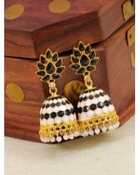 Buy Online Royal Bling Earring Jewelry Traditional Wedding Collection Choker Necklace Black Pearls and Kundan Work  With Earrings RAS0293 Jewellery RAS0293