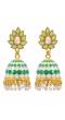 Gold Plated Indian Meenakari Jhumka Earrings RAE1394