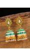 Gold Plated Indian Meenakari Jhumka Earrings RAE1394