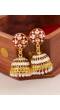 Gold-plated Meenakari & kundan Marron Round Earrings RAE1401