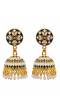 Gold-Plated Meenakari Round Earrings With White Pearls RAE1402