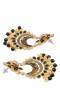 Traditional Gold-Plated Meenakari & Kundan Black  Dangler Earrings RAE1427