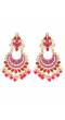 Traditional Gold-Plated Meenakari & Kundan Pink Dangler Earrings RAE1428