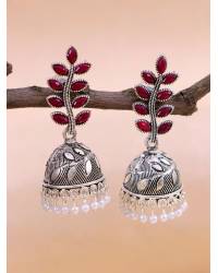 Buy Online Royal Bling Earring Jewelry Indian Rajasthan Green Meenakari Ethnic Peacock Trendy Stylish Earring RAE0887 Jewellery RAE0887