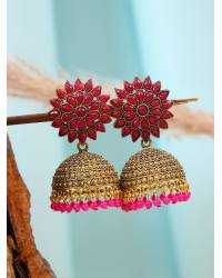 Buy Online Royal Bling Earring Jewelry Mehndi Green Meenakari Jhumka Earrings for Women & Girls Jewellery RAE2408