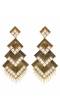 Gold-Plated  Triangle Geometric Enamel Long Earrings RAE1453