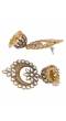 Gold-plated Kundan Pearl Beaded Ethnic Indian Indian Jhumka Earings RAE1454