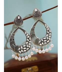 Classic Kundan Work Dangler white pearl Earring RAE1459