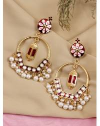 Buy Online Crunchy Fashion Earring Jewelry Gold-Plated Round Design Antique Dangler Earrings CFE0781 Jewellery CFE0781