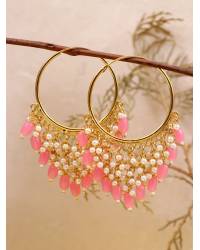 Buy Online Royal Bling Earring Jewelry Gold Plated White Pearl Hoop Jhumka Earrings For Women/Girl's  Jewellery RAE1955