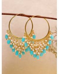Buy Online Crunchy Fashion Earring Jewelry Crunchy Fashion Gold-Finish Pink Dangler Pearl Earrings RAE2319  RAE2319