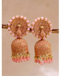 Buy Online Royal Bling Earring Jewelry Gold Plaetd Heart Skyblue Kundan Dangler Earrings  Jewellery RAE0544