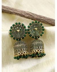 Buy Online Crunchy Fashion Earring Jewelry Crunchy Fashion Gold Tone Wave Hoop Earrings CFE1785 Drops & Danglers CFE1785