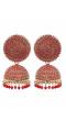 Gold-plated Royal Red  Jhumka Earrings RAE1505