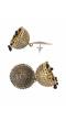 Oxidised Gold-Plated Round Shape Jhumka Earring with Black Pearls RAE1506