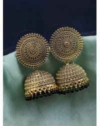 Buy Online Crunchy Fashion Earring Jewelry Traditional Oversized Blue Lotus Shape  Maang Tika Decorated in Stones & White Pearl CFTK0002 Jewellery CFTK0002