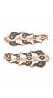 Classic Meenakari Grey Double Layer Gold Plated  Dangler Earrings RAE1521