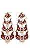 Classic Meenakari Maroon Double Layer Gold Plated  Dangler Earrings RAE1525