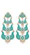 Classic Meenakari Green Double Layer Gold Plated  Dangler Earrings RAE1526