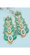 Classic Meenakari Green Double Layer Gold Plated  Dangler Earrings RAE1526