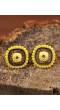 Gold-plated Sqaure Shape Yellow Pearls Dangler Earrings RAE1538