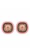 Gold-plated Square Shape Pearls Dangler Earrings RAE1539