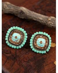 Buy Online Crunchy Fashion Earring Jewelry Indian Traditional Meenakari Enamel Kundan Pearl White Lotus Chandbali Earrings & Maang Tika Set  Handwork  RAE1048    Jewellery RAE1048