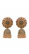 Gold-Plated Peach Floral Design Jhumki Earring RAE1543