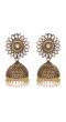 Gold-Plated Kundan Work Jhumka Earrings RAE1550