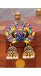 Gold-plated Studded Peacock Style Jhumka Earrings RAE1669
