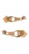 Royal Heavy Chandbali Gold-Plated Peach Dangler Earrings RAE1696