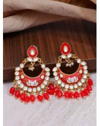 Buy Online Crunchy Fashion Earring Jewelry Cascaded Love Earrings- Handcrafted Beaded Earrings for Drops & Danglers CFE2054