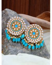 Buy Online Royal Bling Earring Jewelry Pink Kundan Studded Party Wear/Wedding Jhumka Earrings(RAE2473) Jewellery RAE2473