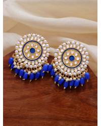 Buy Online Crunchy Fashion Earring Jewelry Traditional Golden Floral Pattern  kundan and pearl Maang Tika CFTK0018 Jewellery CFTK0018