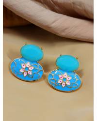 Buy Online Royal Bling Earring Jewelry Crunchy Fashion Ethnic Gold Plated  Kundan Work Green Pearl Dangler Earrings RAE2107 Earrings RAE2107