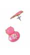 Gold-plated Sterling Oval Shape Meenakari Studd Pink Drop & Dangler Earrings RAE1741