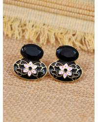 Buy Online Royal Bling Earring Jewelry Traditional Golden Pink Peacock Pearl Earrings  RAE1584 Jewellery RAE1584