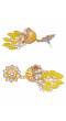 Gold-Plated Enamel Meenakari Floral Kundan Yellow Pearl Jhumka Jhumki Earrings RAE1752