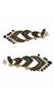 Ethnic  Gold-Plated Jadau Black Kundan Long Pearl Earrings Jhumka earrings RAE1759