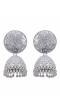 Oxidised Silver  Enamel  White Pearl Pearls Jhumka Earrings RAE1773