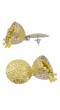 Oxidised Silver  Enamel  Yellow Pearl Pearls Jhumka Earrings RAE1777