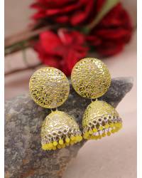Buy Online Royal Bling Earring Jewelry Gold-plated Green Choker Kundan Studded Dangler Earrings RAE1436 Jewellery RAE1436
