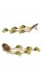 Retro Gold Jhumka Light-  Green Beads Long Chain Tassel Hangers Earrings RAE1782