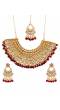 Traditional Gold-Plated Red Kundan Jewellery Set RAS0181