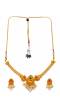 Traditional Gold Plated Choker Necklace Set with earrings RAS0191