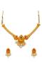 Traditional Gold Plated Choker Necklace Set with earrings RAS0191