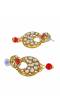 Kundan Faux  Aqua Pearl Necklace Set With Earring & Tika RAS0210